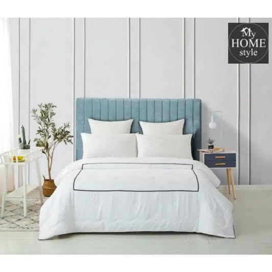 6 Pc's Baratta Duvet Set White - myhomestyle.pk