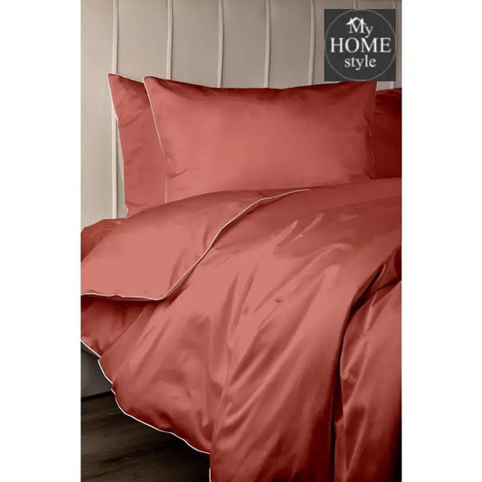 6 pcs corded Luxury Duvet set Maroon - myhomestyle.pk