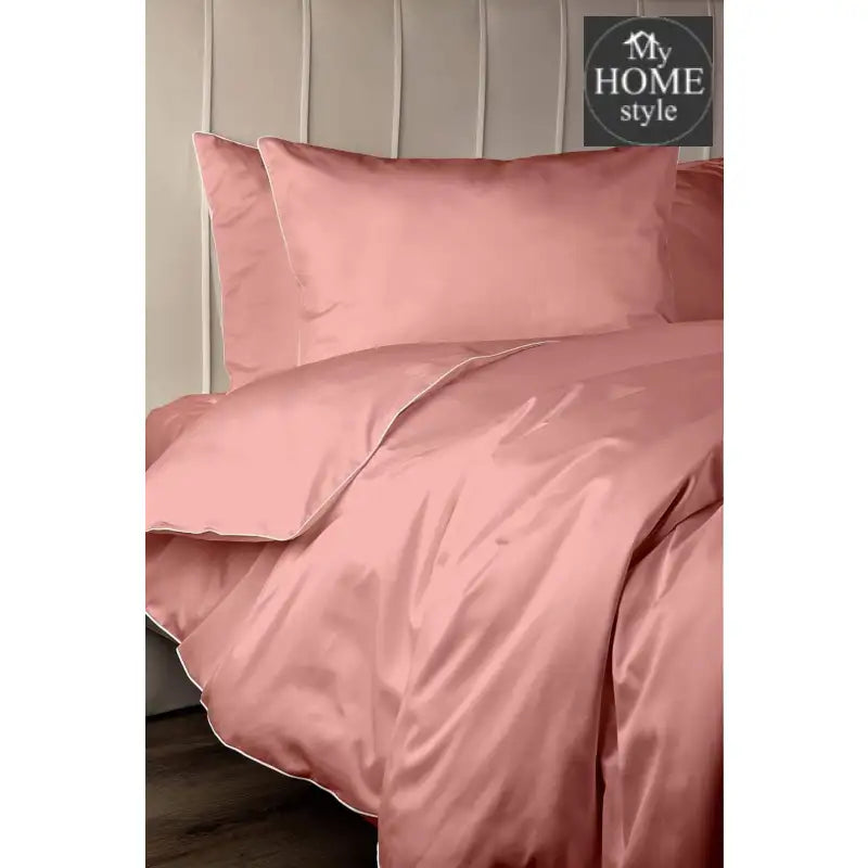 6 pcs corded Luxury Duvet set Tea Pink - myhomestyle.pk