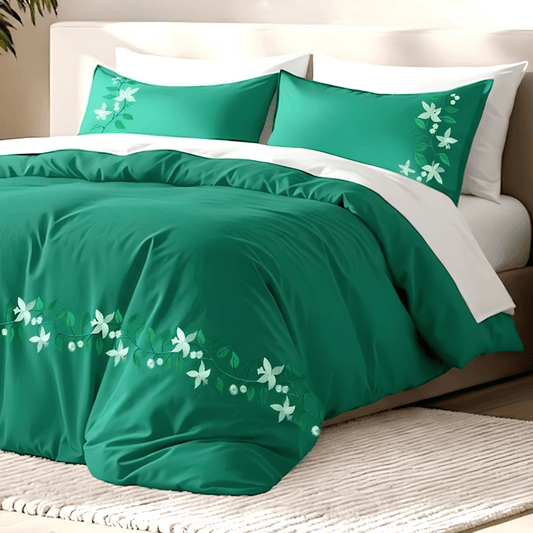 6 Pcs Embroidered Fairy Duvet Set - 1281 - myhomestyle.pk