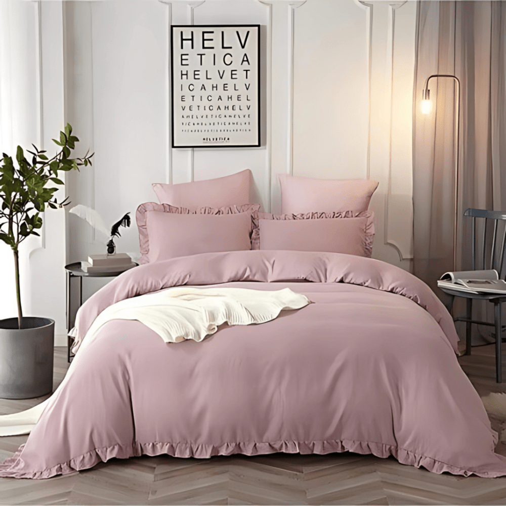 6 PCS FRILLY DUVET SET - 1270 - myhomestyle.pk