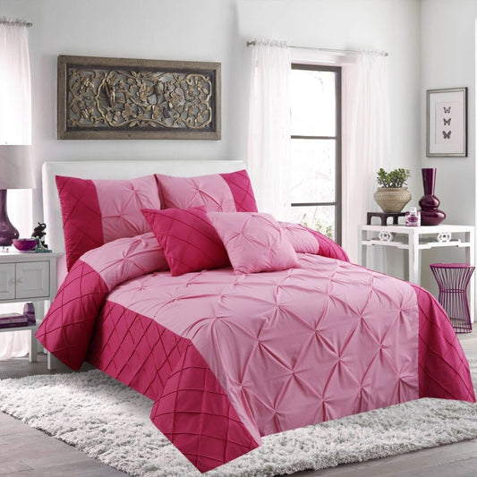 6 Pcs Luxury Pintuck Pleats Duvet Set - 1256 - myhomestyle.pk