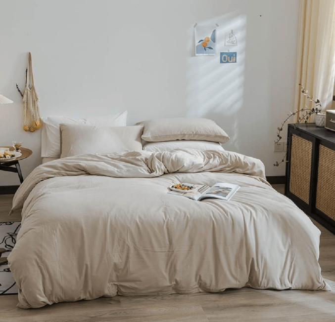 6 PCS LUXURY PLAIN DUVET SET - 1247 - myhomestyle.pk