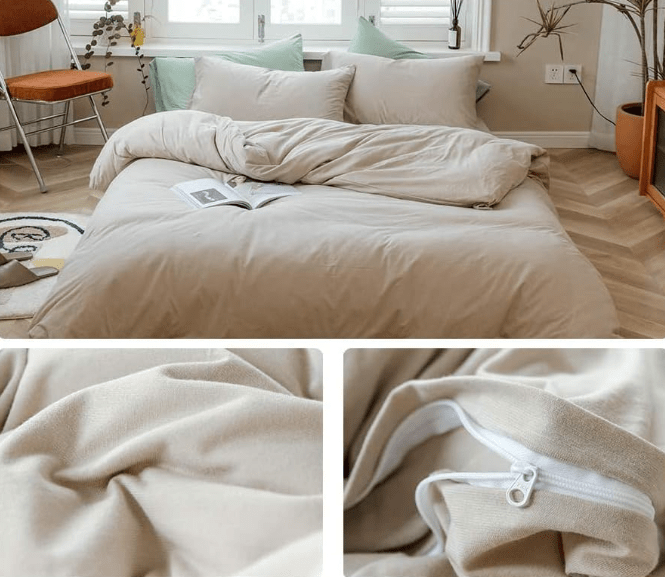 6 PCS LUXURY PLAIN DUVET SET - 1247 - myhomestyle.pk