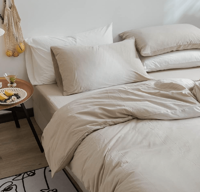 6 PCS LUXURY PLAIN DUVET SET - 1247 - myhomestyle.pk