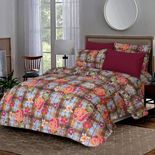 6 Pcs Luxury Printed Comforter Set - 1234 - myhomestyle.pk