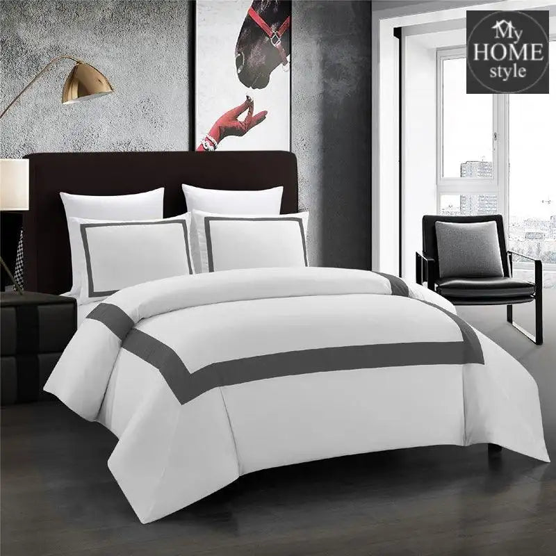 6 Pcs Mitered Corner Sateen Duvet Set - myhomestyle.pk