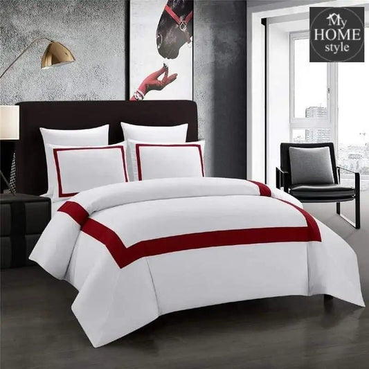 6 Pcs Mitered Corner Sateen Duvet Set - myhomestyle.pk