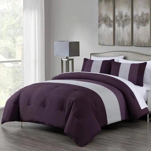 6 PCS PLEATED MULTICOLOR DUVET SET - 1272 - myhomestyle.pk