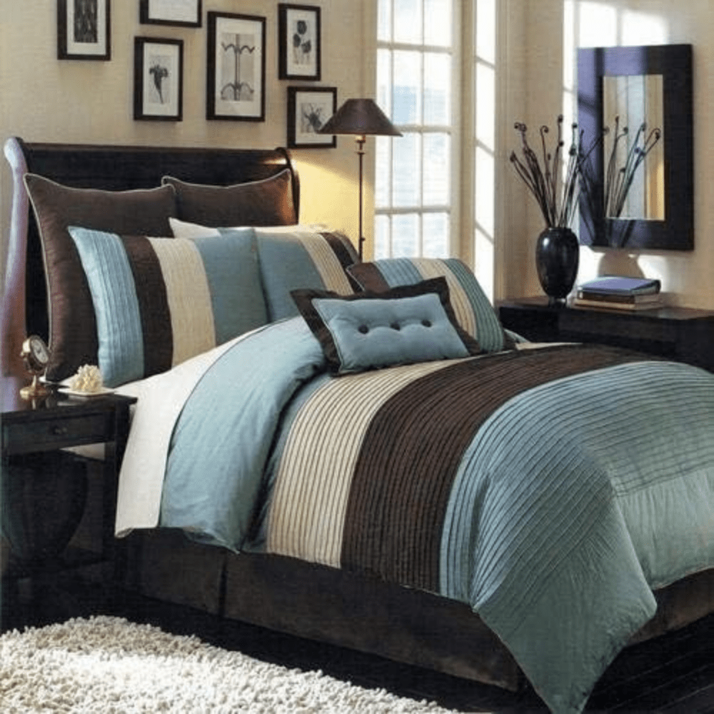 6 PCS PLEATED MULTICOLOR DUVET SET - 1272 - myhomestyle.pk