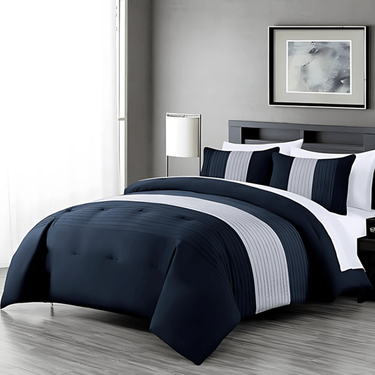 6 PCS PLEATED MULTICOLOR DUVET SET - 1272 - myhomestyle.pk