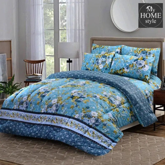 6 Pc's Printed Comforter Set MHS - 03 - myhomestyle.pk