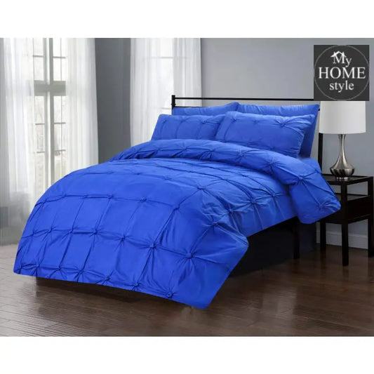 6 pcs Round Woven Duvet Set Navy - myhomestyle.pk