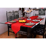 7 pcs Jutte Red Table Runner Set With Place Mats - myhomestyle.pk