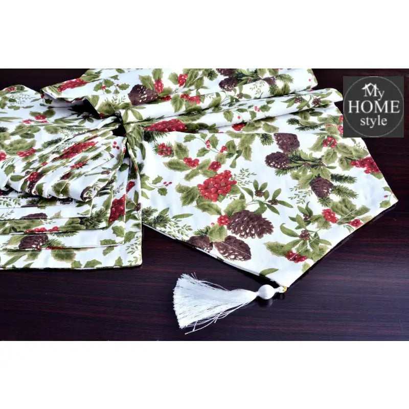 7 pcs Printed Table Runner Set With Place Mats 06 - myhomestyle.pk