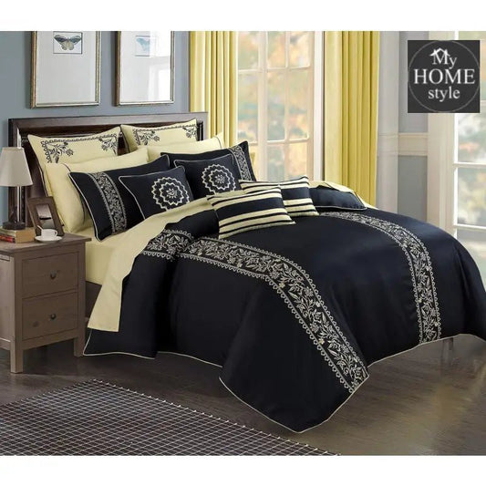 8 Pc's CARBON IVY Duvet Set - myhomestyle.pk