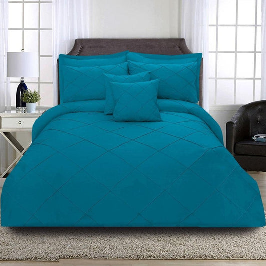 8 Pcs Cross Pleated Duvet Set SC - myhomestyle.pk