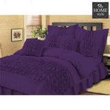 8 Pcs Embellished Comforter set Purple - myhomestyle.pk