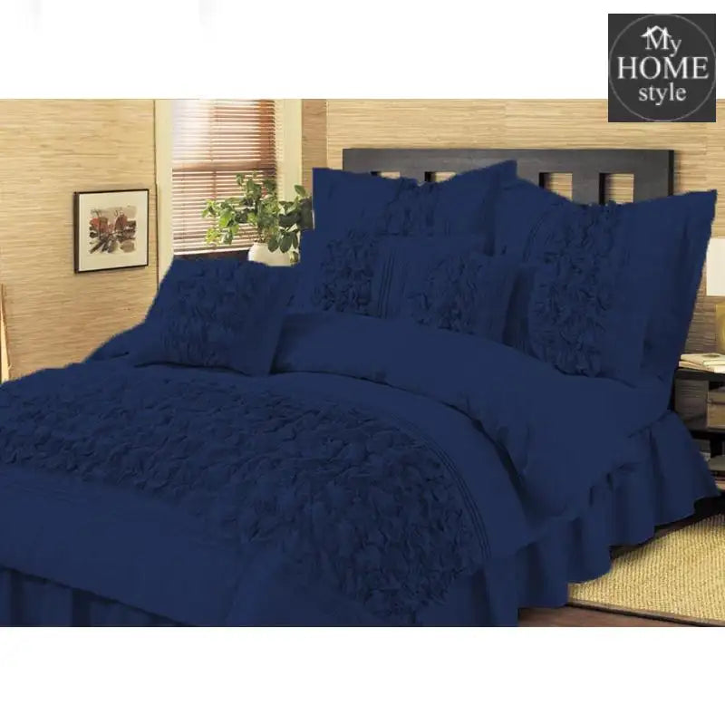 8 pcs Embellished ruffled Comforter set - myhomestyle.pk