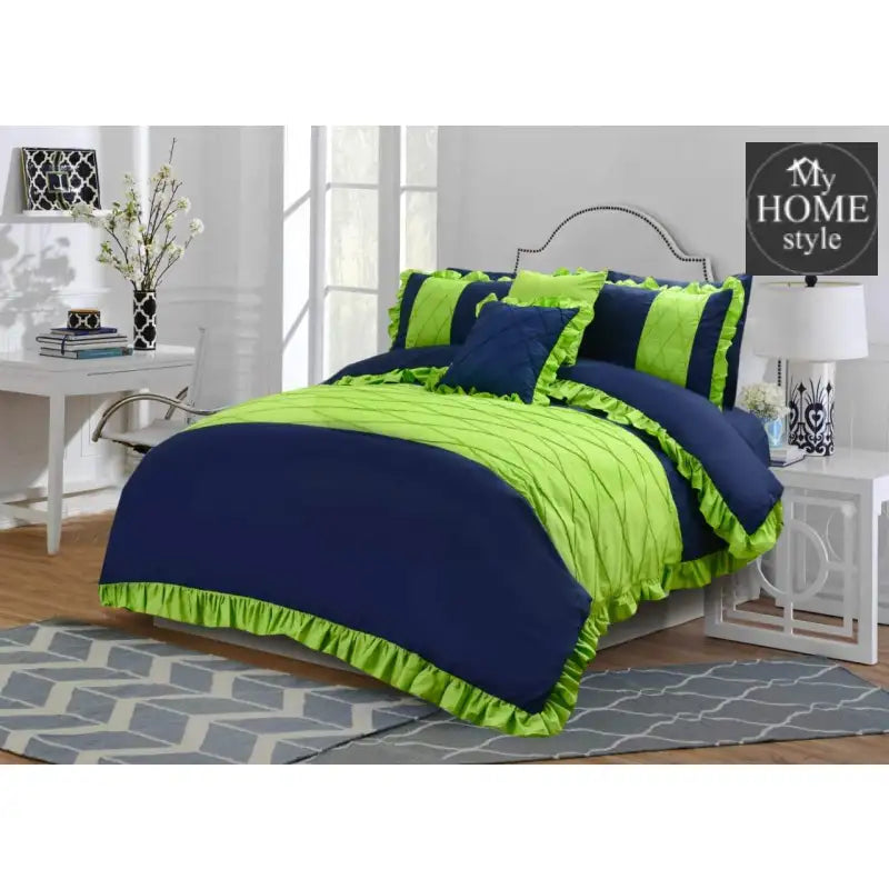 8 pcs Frilly Pleated Duvet Set - myhomestyle.pk