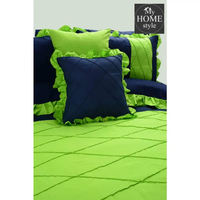 8 pcs Frilly Pleated Duvet Set - myhomestyle.pk