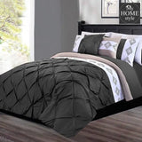 8 Pc's Luxury Embroidered Bedspread Grey With Light Filling - myhomestyle.pk