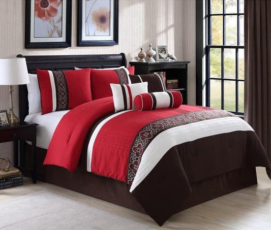 8 Pcs Luxury Embroidered Duvet Set - 1221 - myhomestyle.pk