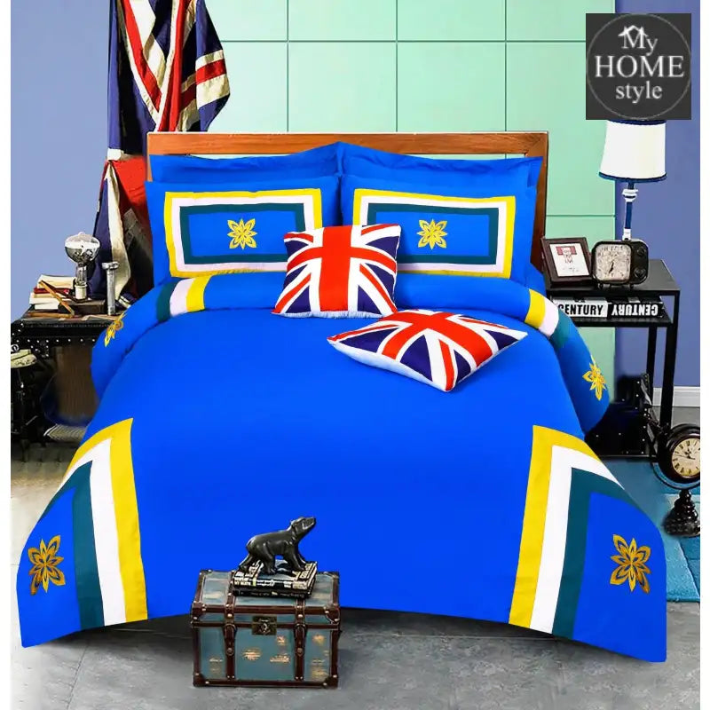 8 Pcs Oxford Duvet Set With Embroidery - myhomestyle.pk