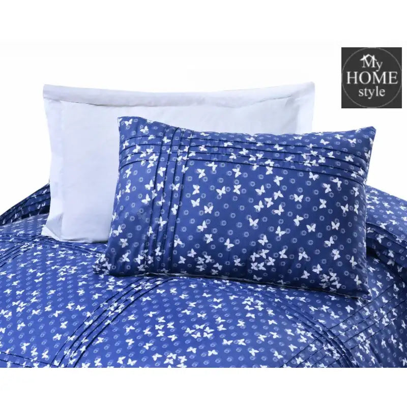 8 PC's Printed Pleated Duvet Set - myhomestyle.pk