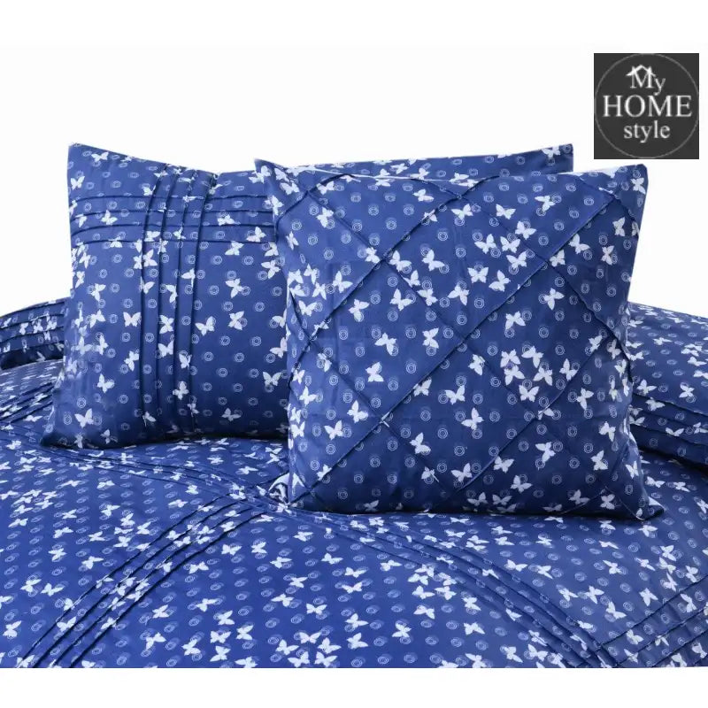 8 PC's Printed Pleated Duvet Set - myhomestyle.pk