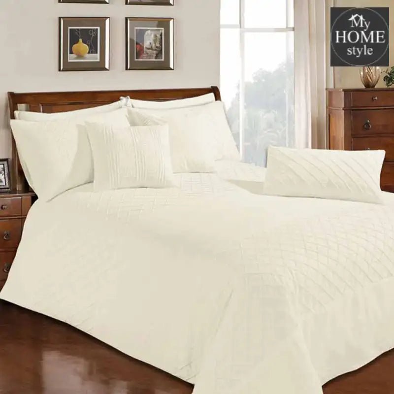 8 Pcs Sandy Pinch Pleated Duvet Set - myhomestyle.pk