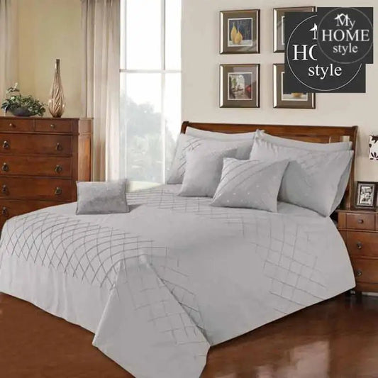 8 Pcs Sandy Pinch Pleated Duvet Set - myhomestyle.pk