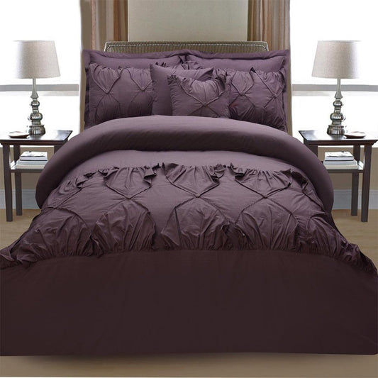 8pcs Duvet Cover Set - Burgundy SC - myhomestyle.pk