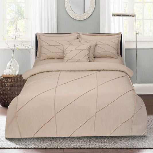 8pcs Pleated Duvet Set - PDS - 003 SC - myhomestyle.pk