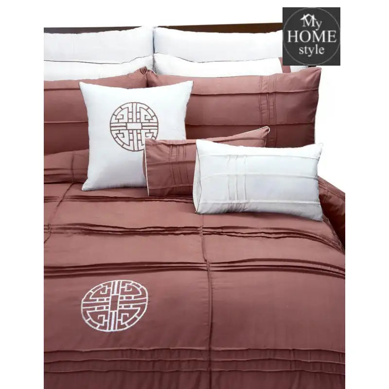 9 Pc's Pleated Embroidered & Corded Duvet Katha - myhomestyle.pk