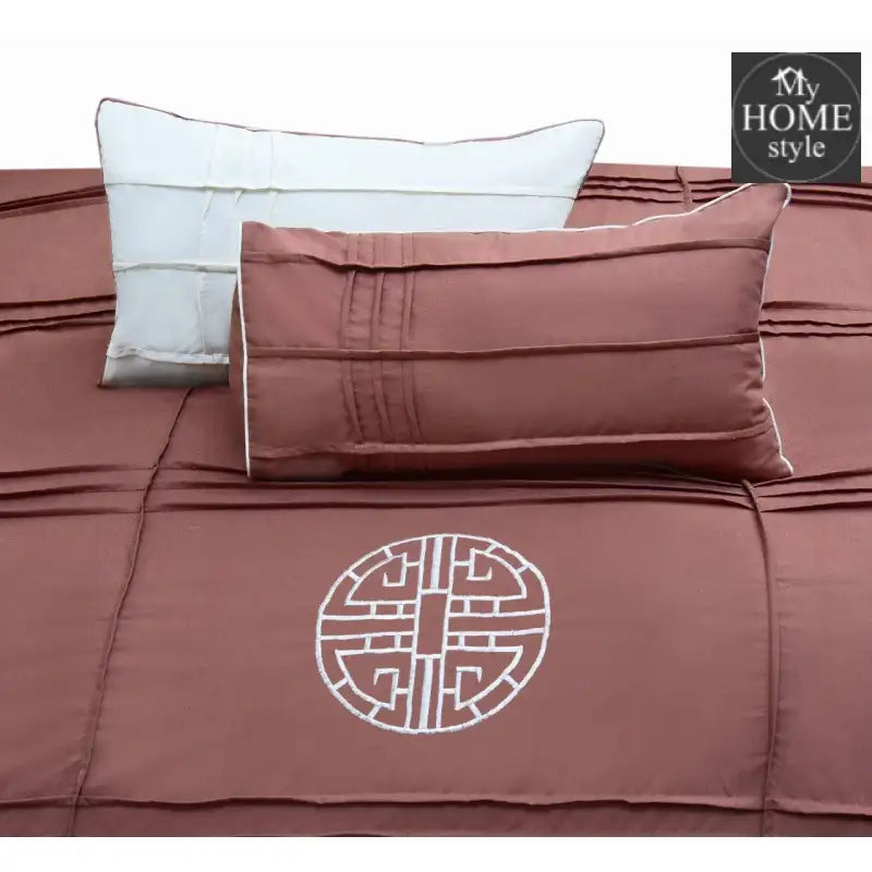 9 Pc's Pleated Embroidered & Corded Duvet Katha - myhomestyle.pk