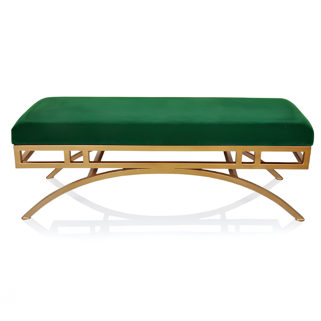 Boston Contemporary Velvet Garden Bench - 1606