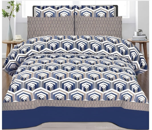 3 Pcs Premium Printed Bed Sheet MHS-859