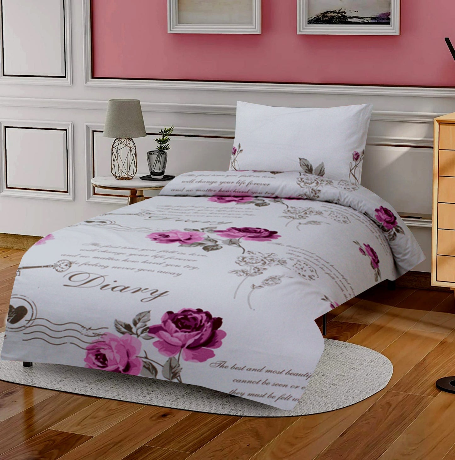 2 Pcs Printed Bed Sheet MHS-880