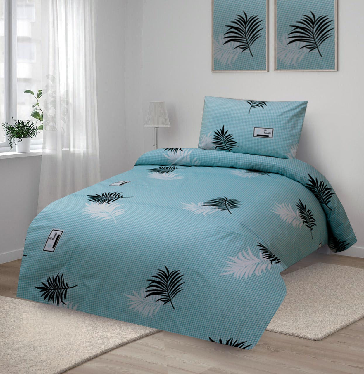 2 Pcs Printed Bed Sheet MHS-887