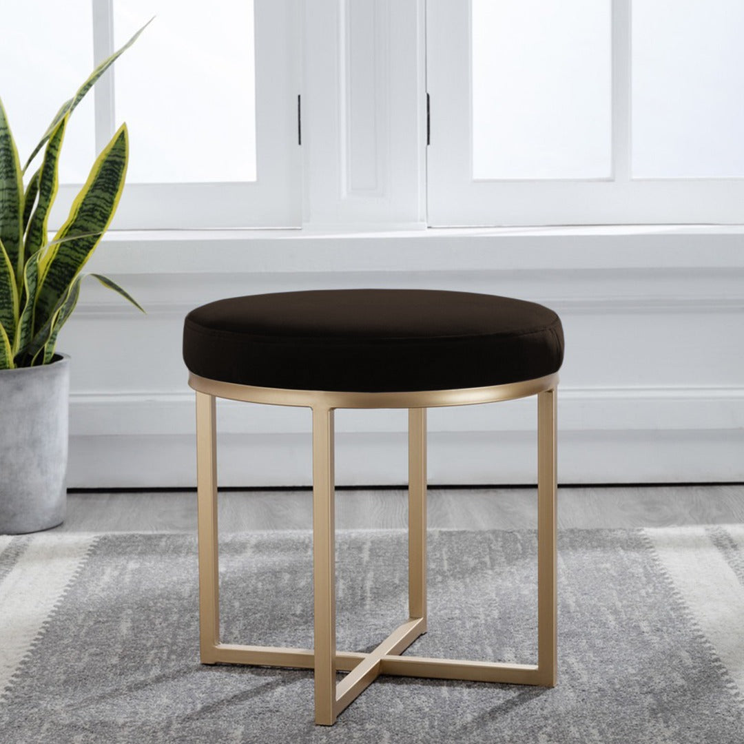 Luxury Ottoman stool with Metal Frame  - 1382