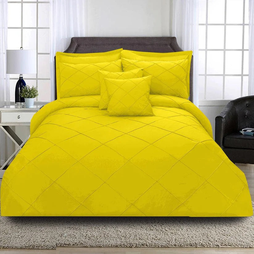 8 Pcs Cross Pleated Duvet Set