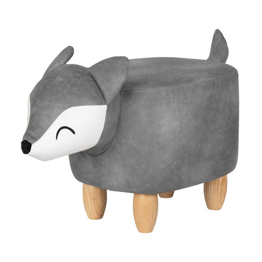 Fox Shaped Wooden Ottoman Stool- 1459