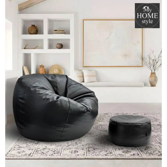 BLACK - PUFFY BEAN BAG - myhomestyle.pk