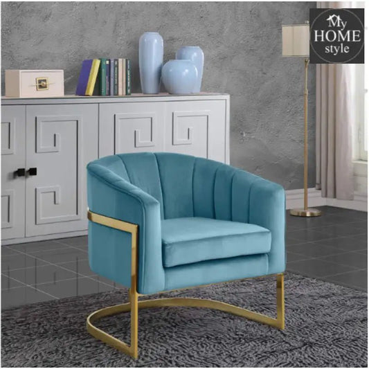 Carter Velvet Accent Chair Gold Base - 1275 - myhomestyle.pk