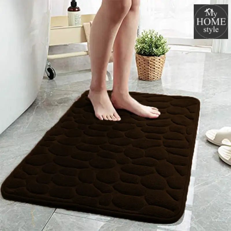 Cobblestone Embossed Bathroom Bath Mat - 033 - myhomestyle.pk