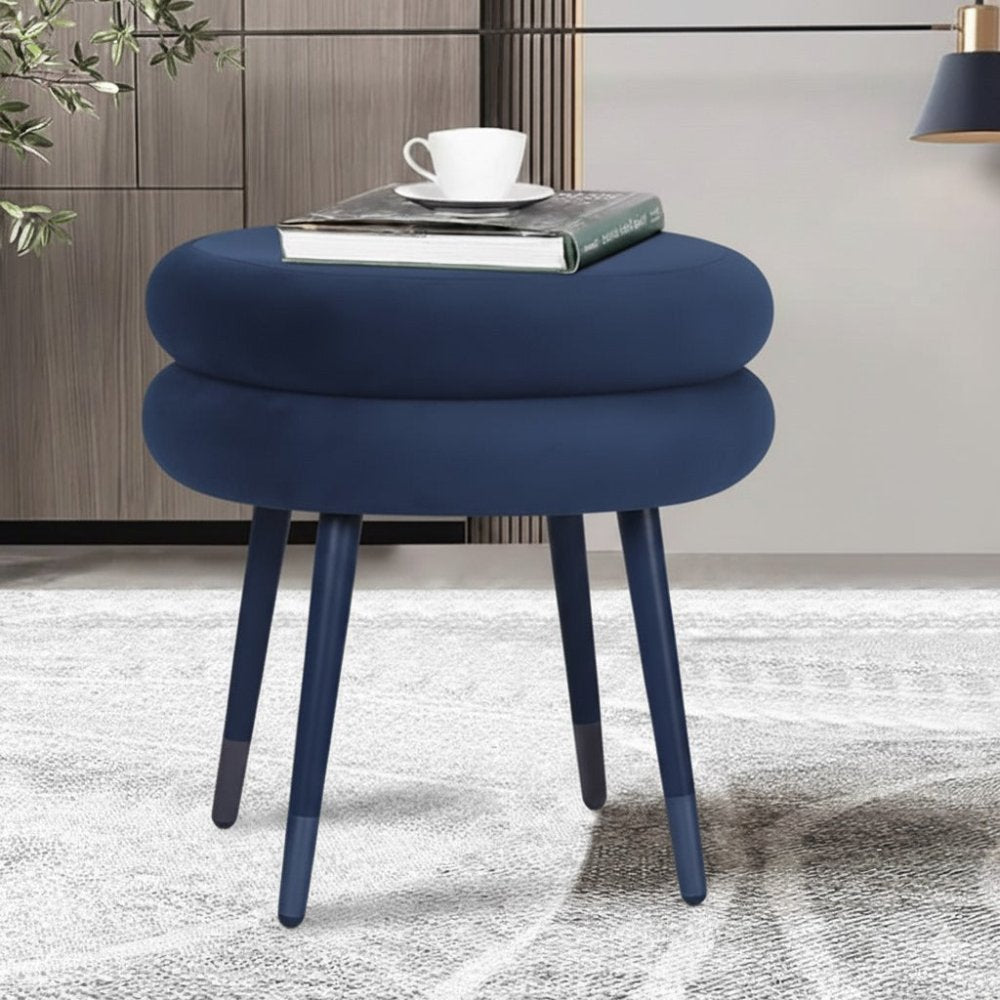Double Layer Flannel Round Footrest Stool - 1444 - myhomestyle.pk