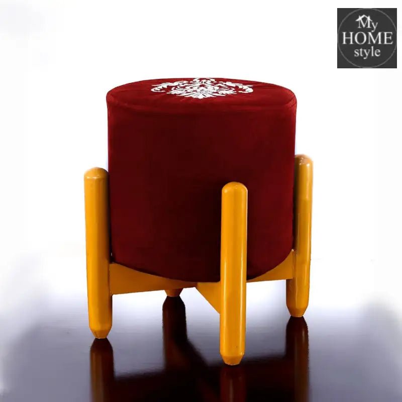 Drone Shape Round stool With Embroidery - 378 - myhomestyle.pk