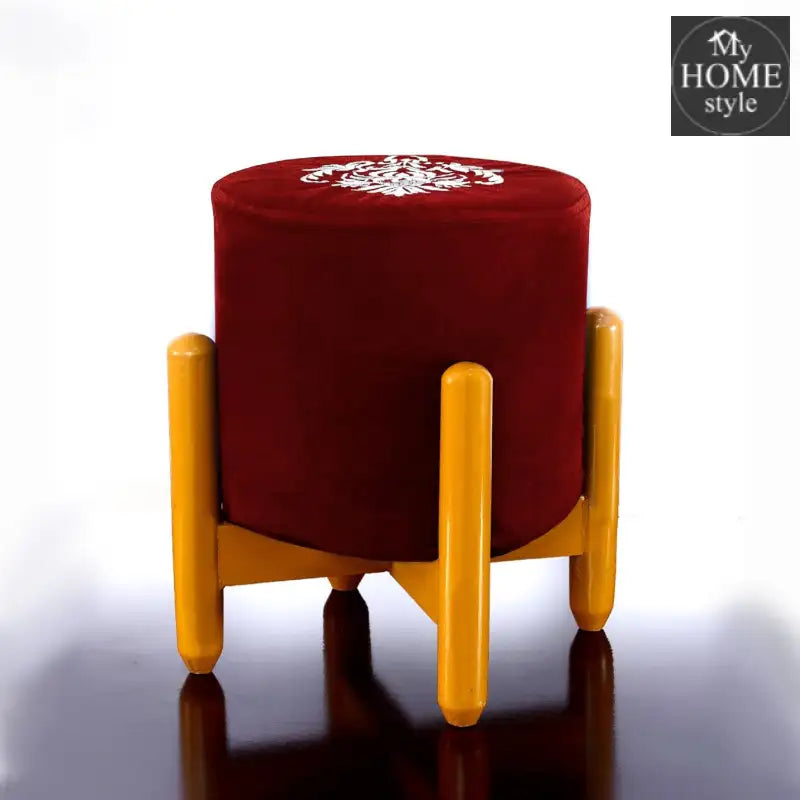 Drone Shape Round stool With Embroidery -378 - myhomestyle.pk