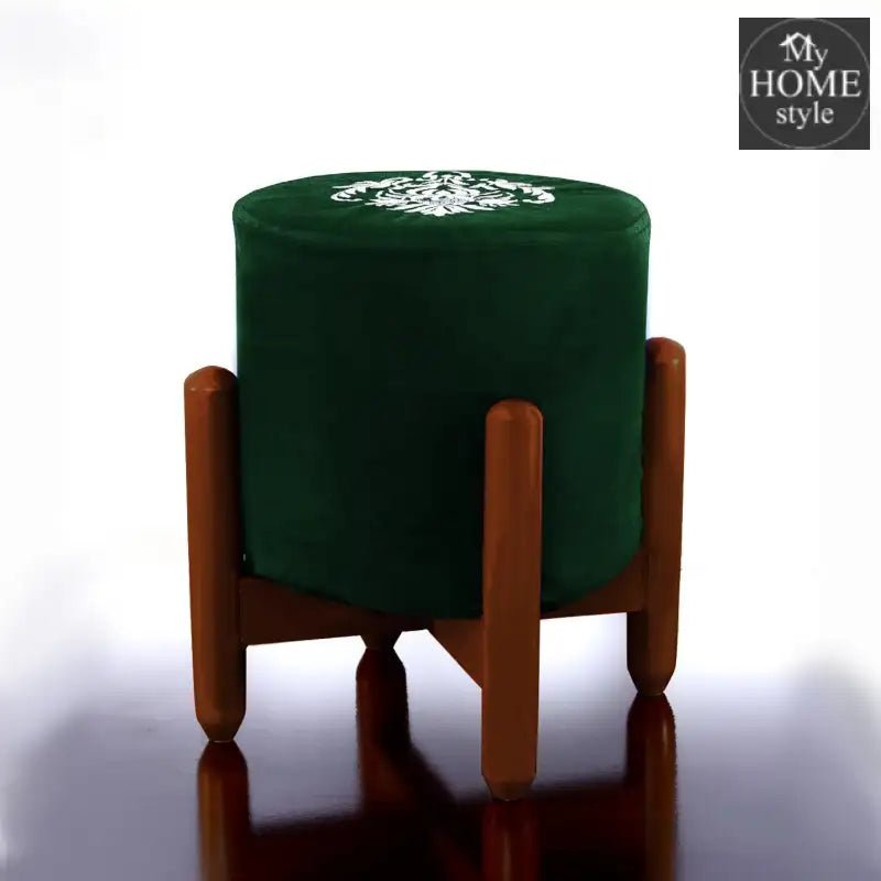 Drone Shape Round stool With Embroidery - 381 - myhomestyle.pk